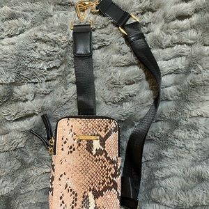 Snakeskin Crossbody Belt Phone Wallet Detachable